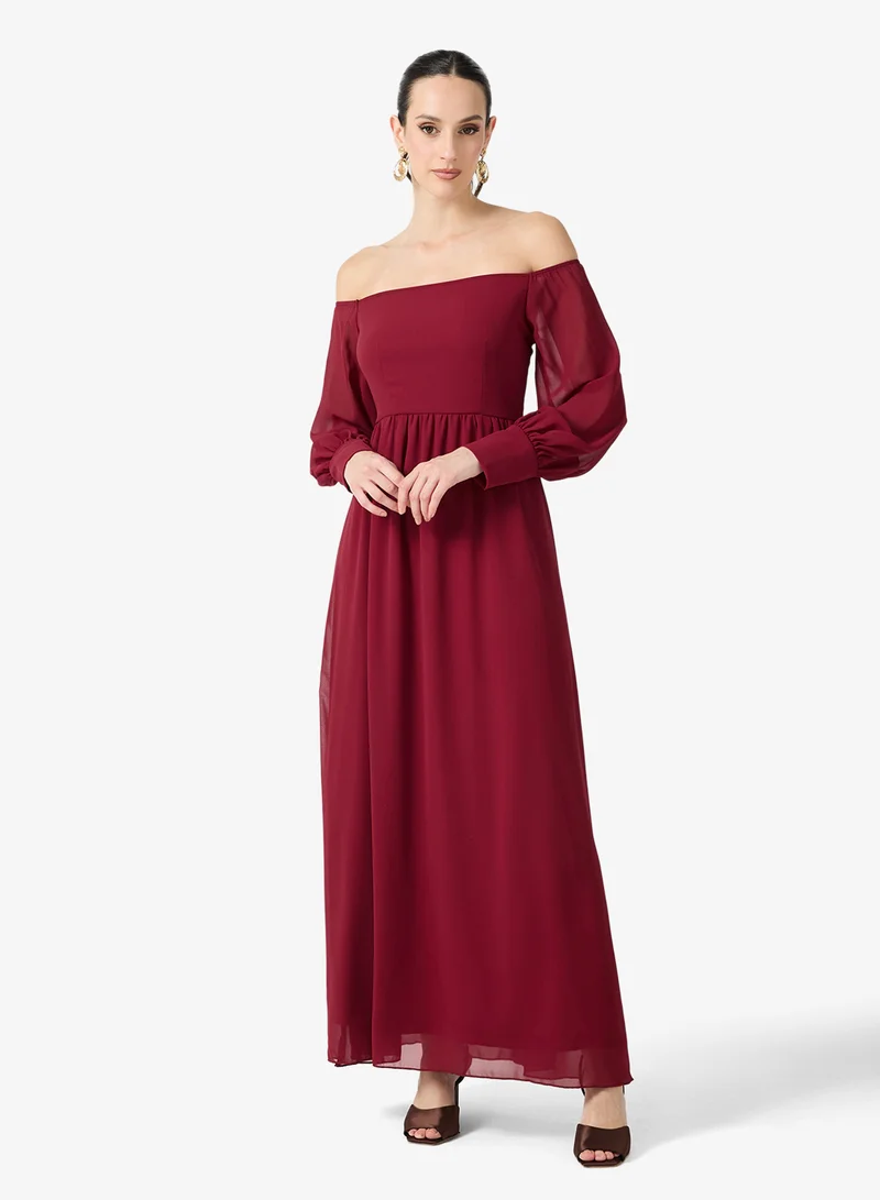 ELLA Off Shoulder A-line Dress